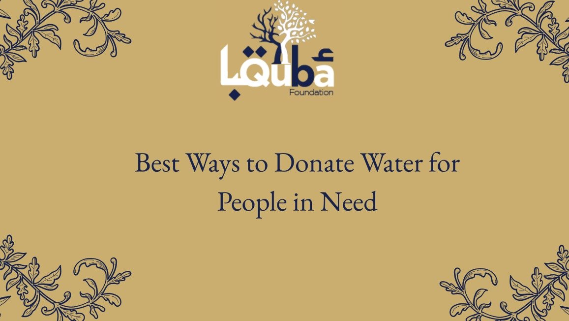best ways to donate water