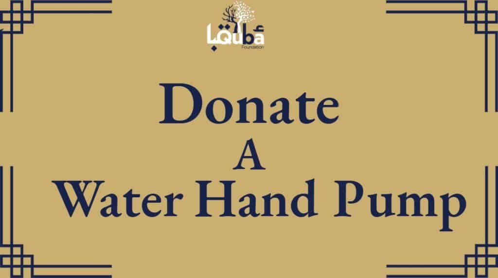 Donate a water hand pump