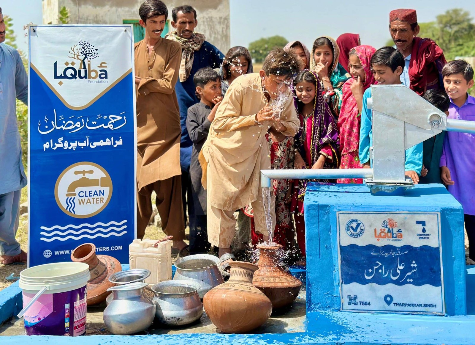 Child washing mouth