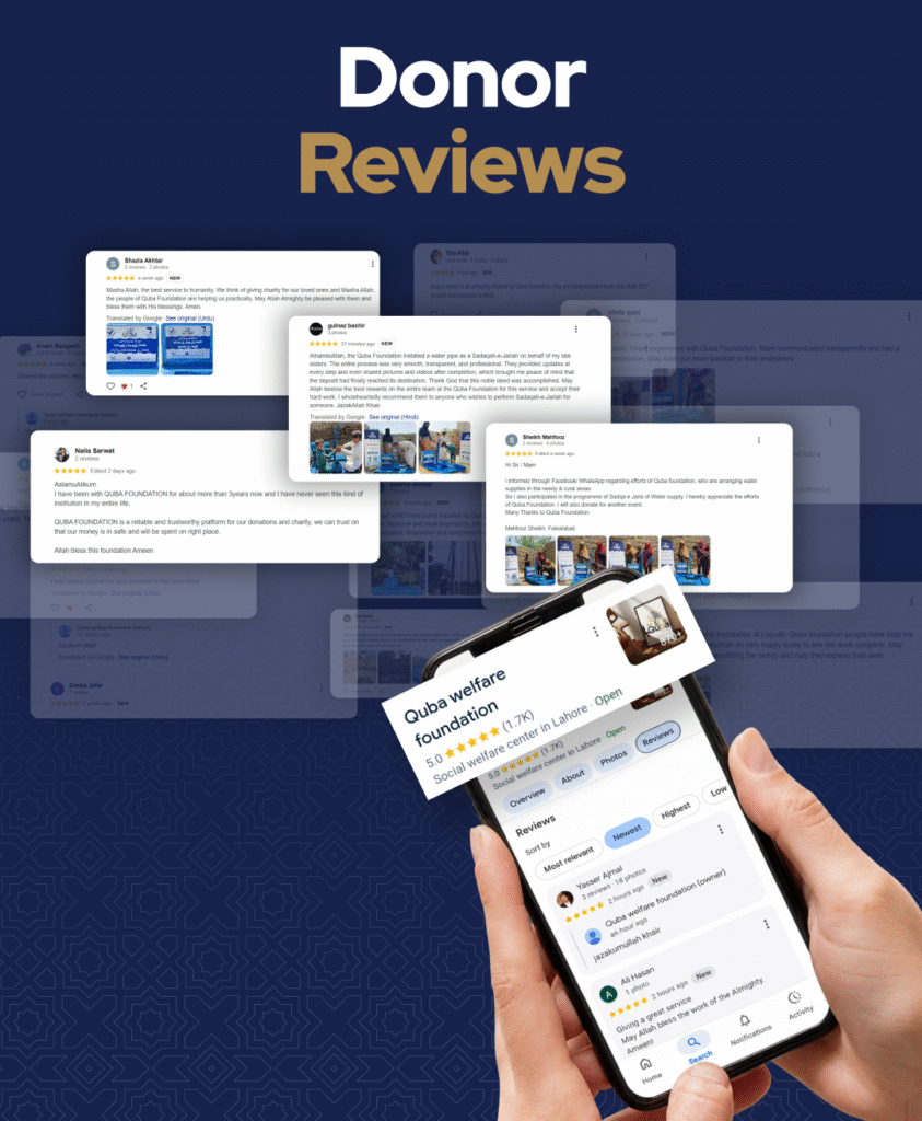 Quba Welfare Foundation Donor Reviews