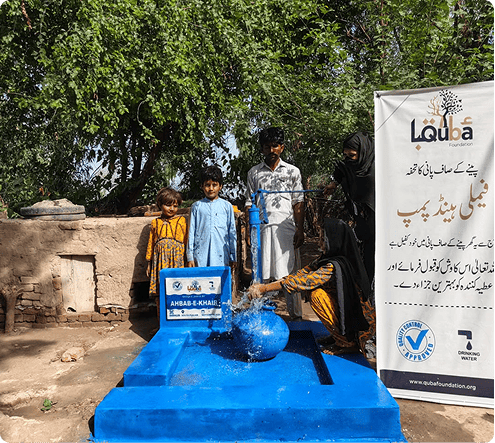 Clean water donation with Hand Pump